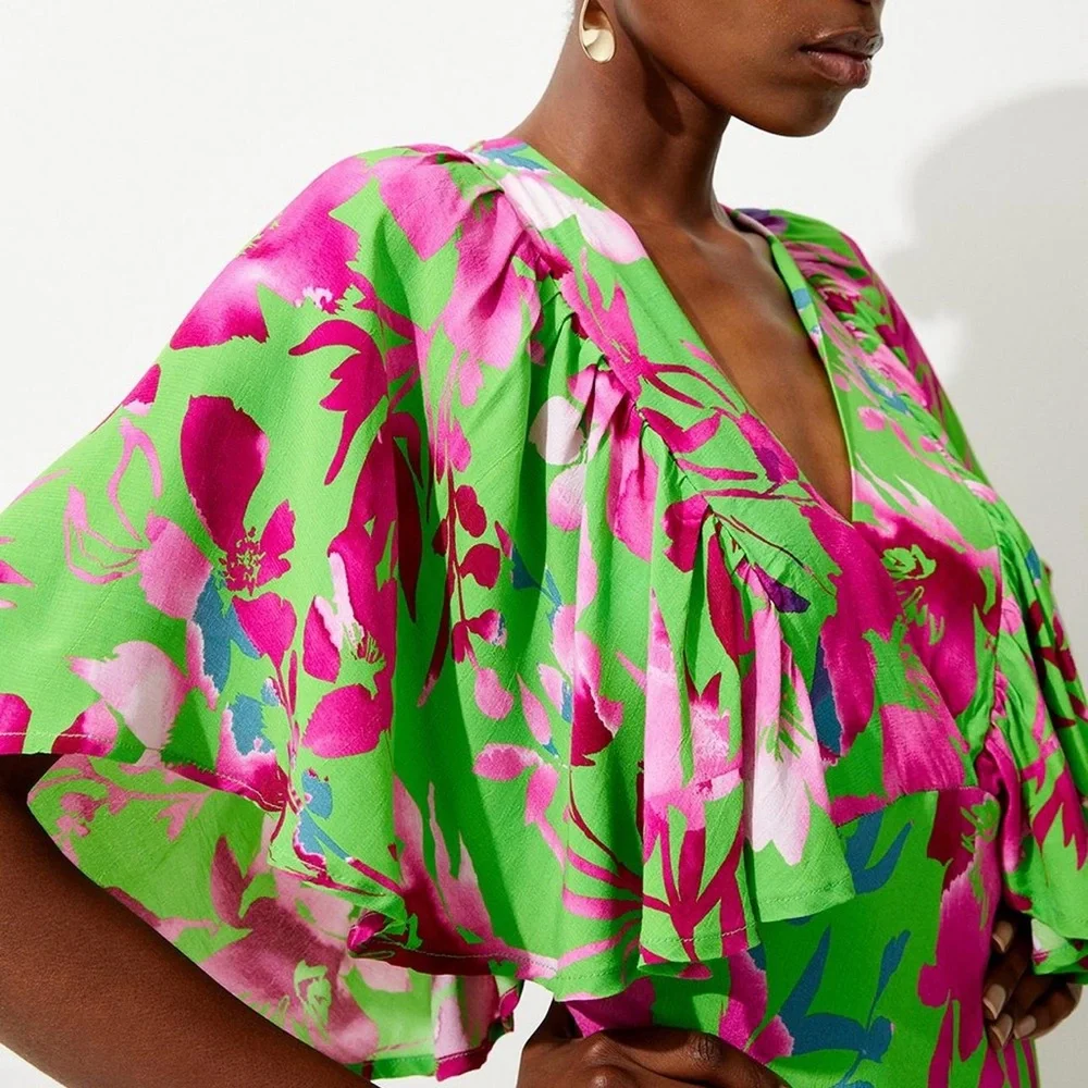 Karen Millen floral dress ,Size 2 - Picture 2 of 9